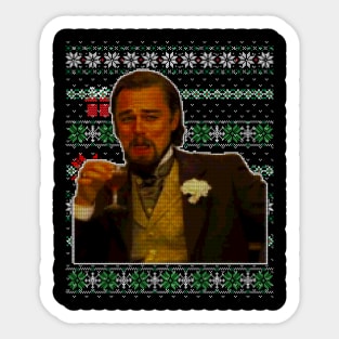 funny Leonardo DiCaprio Django Laughing meme Sticker